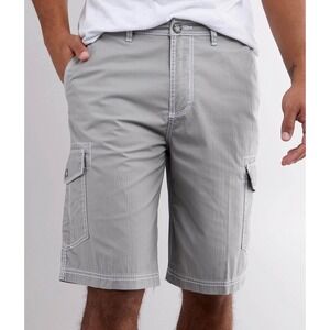 BKE Athletic Carver Cargo Shorts Mens 38 Slate Grey Contrast Stitch 26823AM NEW